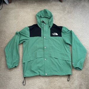 The North Face Green Zip Rain Jacket